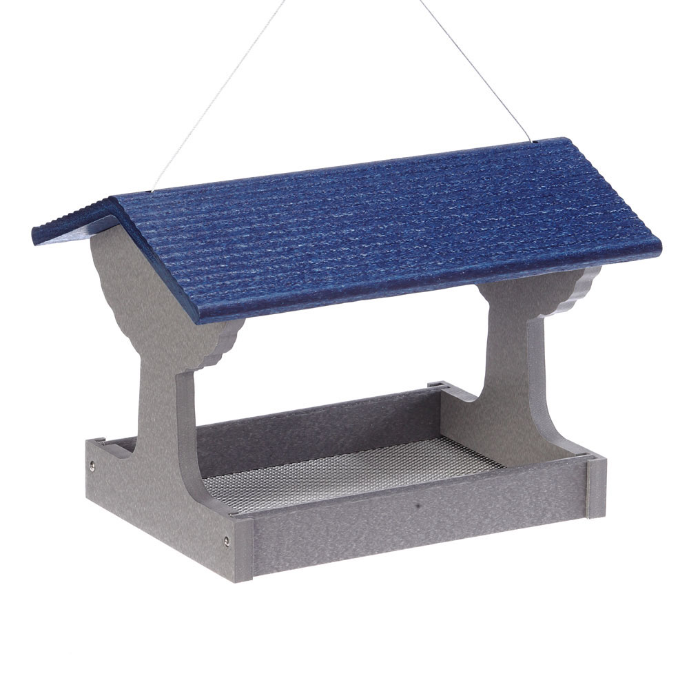 GSFT200B-Green-Solutions-Fly-Thru-Feeder-Gray-w_Blue-Roof
